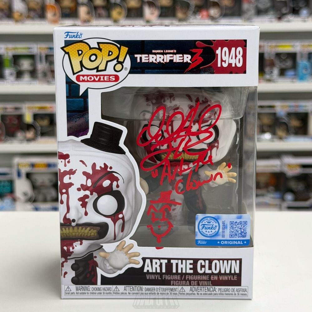 Funko Pop Movies Art the Clown Bloody Signed David Howard Thornton 1948 Figure